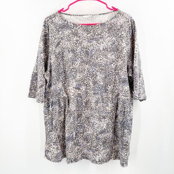 J.Jill Purejill Shirt Size Extra Large Modal Blend Multicolor Grey Tunic Top - Picture 1 of 10